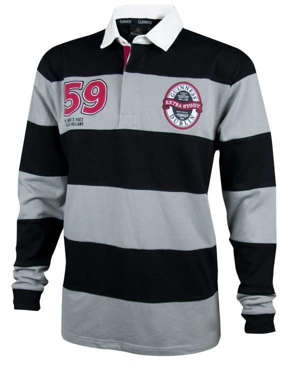 Pitchside - Guinness Grey & Black Striped Rugby Jersey