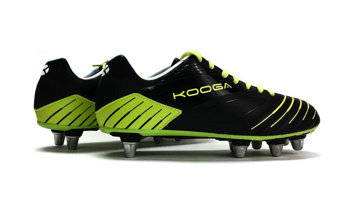 Kooga Advantage Rugby Boot (Black Lime) Ruggers Rugby Supply
